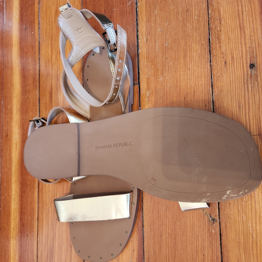 Gold Banana Republic Sandals